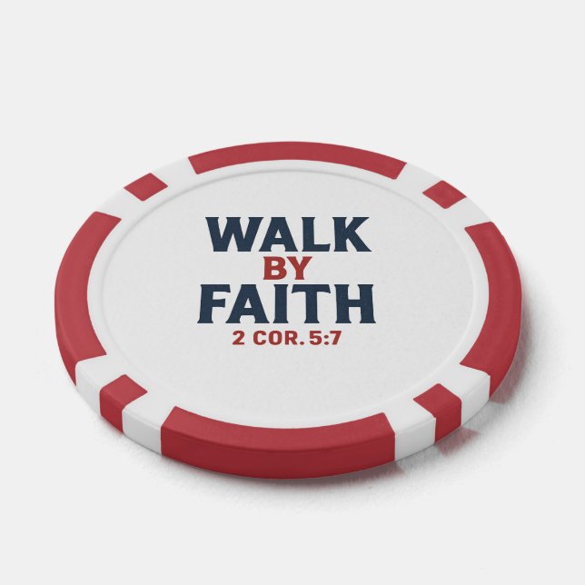Fichas De Póquer Caminar por fe 2 Cor 5:7 (Soltero)