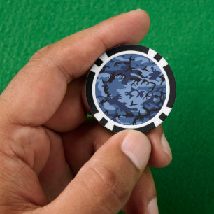 Fichas De Póquer Camuflaje azul de la marina, ejército, ejército