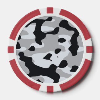Fichas De Póquer Camuflaje urbano de alto contraste