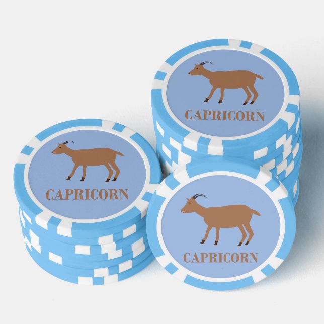 Fichas De Póquer Capricorn Star Sign Goat (Pila)