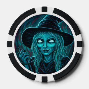 Fichas De Póquer Cara de bruja sarcástica