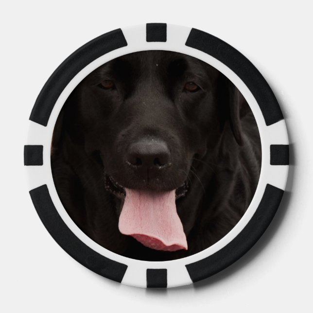 Fichas De Póquer Cara de perro negro (Anverso)