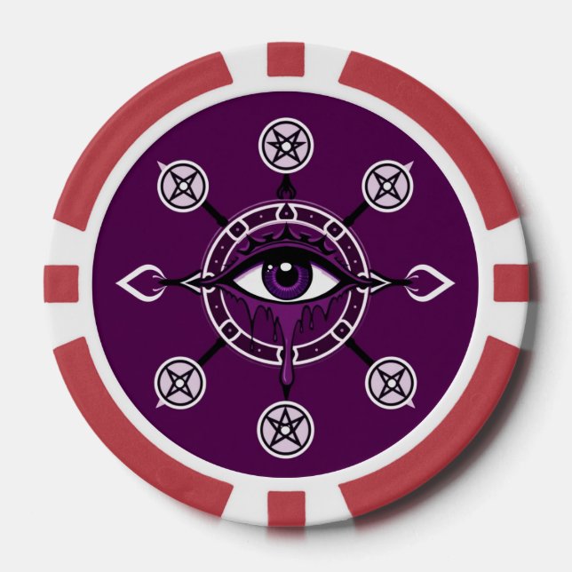 Fichas De Póquer Cartas de juego clásicas de terror (Anverso)