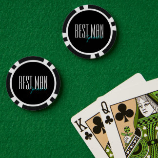 Fichas De Póquer Cartas en negrita "Mejor Hombre" Fiesta de Bodas P