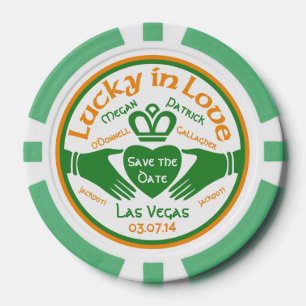 Fichas De Póquer Casino de Vegas Lucky in Love Wedding Save the Dat