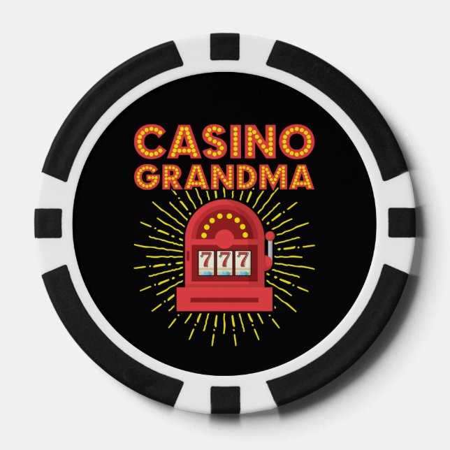Fichas De Póquer Casino Grandma Gambling Granny (Anverso)