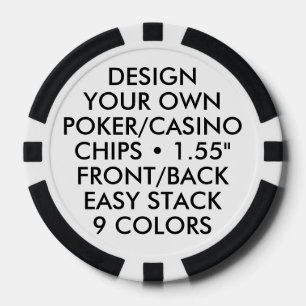 Fichas De Póquer CASINO NEGRO personalizado personalizado / CHIPS D