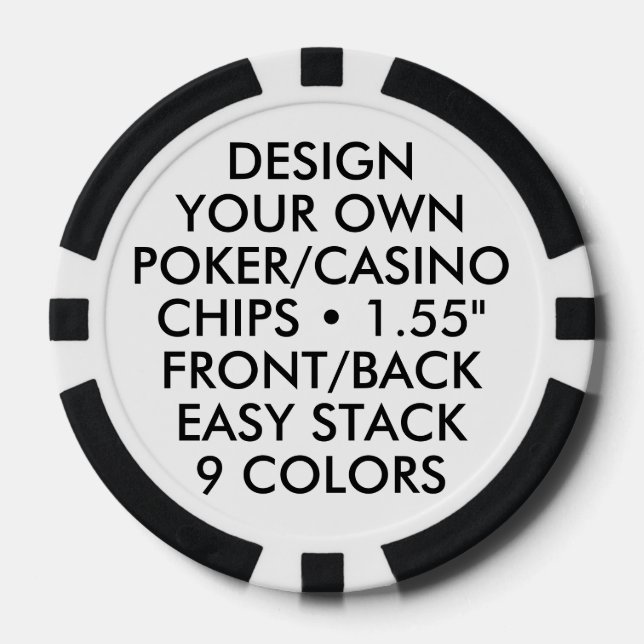 Fichas De Póquer CASINO NEGRO personalizado personalizado / CHIPS D (Anverso)