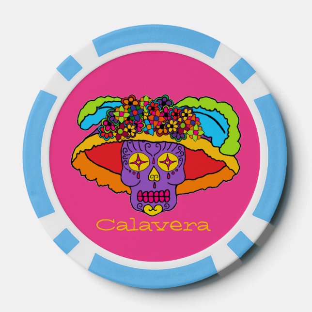 Fichas De Póquer Catrina Sugar Skull (Reverso )