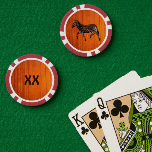 Fichas De Póquer Cebra de dot de polka tallada