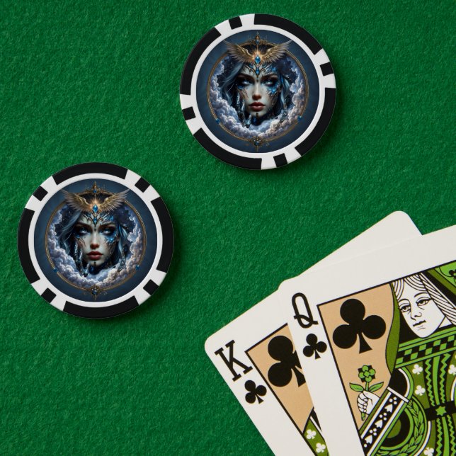 Fichas De Póquer Celestia – Guardiana del Cielo Infinito.  (Mesa de Poker (Doble))