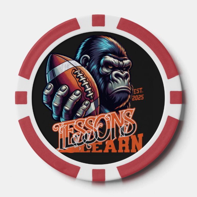 Fichas De Póquer Champion Gorilla Lessons Learn Poker Chip (Anverso)