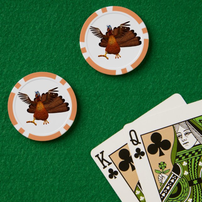 Fichas De Póquer Charact animada de pavo de SlipperyJoe's Thanksend (Mesa de Poker (Doble))