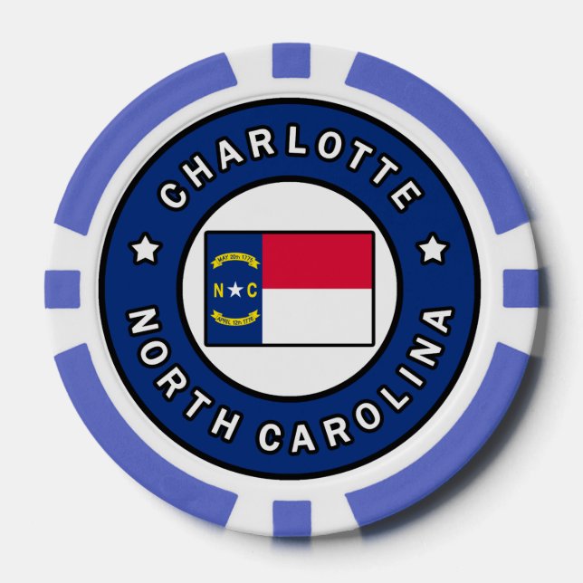 Fichas De Póquer Charlotte Carolina del Norte (Anverso)