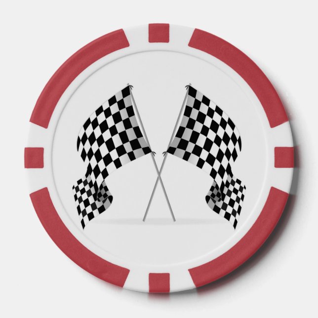 Fichas De Póquer Checkered Flag Design Poker Chips (Anverso)