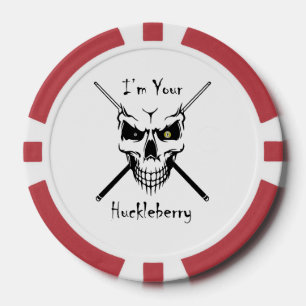 Fichas De Póquer Chip de póker de Billiard "I'm Your Huckelberry"