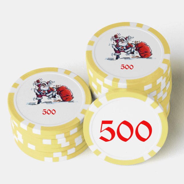 Fichas De Póquer Chip de poker rayado amarillo amarillo furioso 500 (Pila)