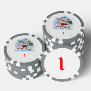 Fichas De Póquer Chip de poker rayado gris no preparado 1