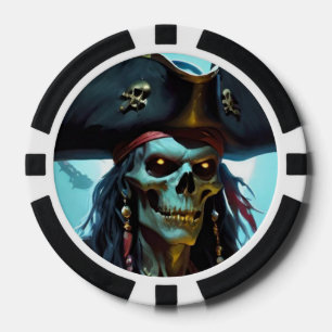 Fichas De Póquer Chip Zombie Pirate Poker