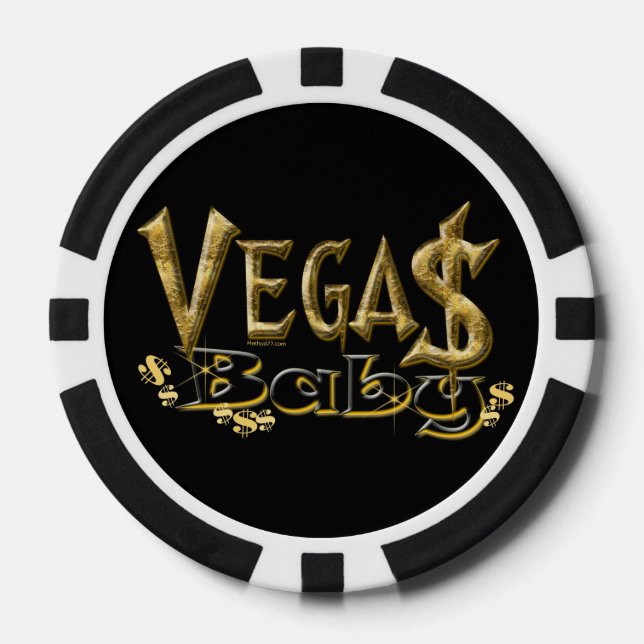 Fichas De Póquer Chips de Bebé en Vegas (Anverso)