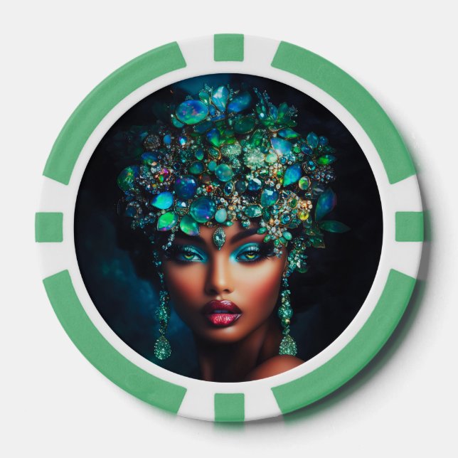 Fichas De Póquer Chips de Lady Opal Poker (Anverso)