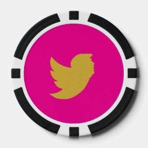 FICHAS DE PÓQUER CHIPS DE POKER DE DISEÑO DE AVES T