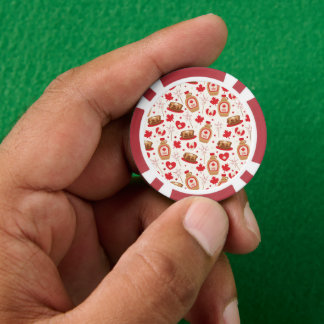 Fichas De Póquer Chips de póker de Fiesta de Día de Canadá
