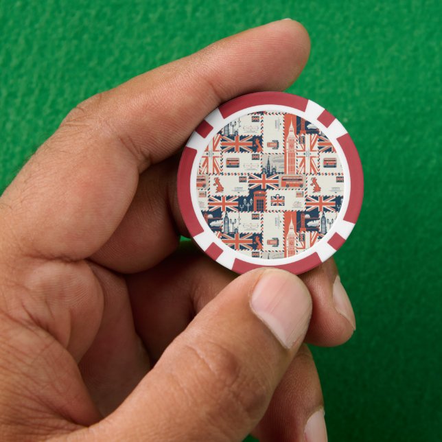 Fichas De Póquer Chips de poker de Londres (Mano)