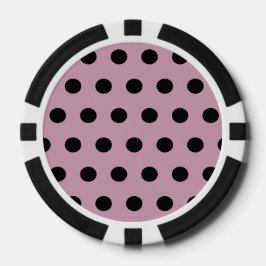 Fichas De Póquer Chips de Polka Dot Poker (rosado y negro)