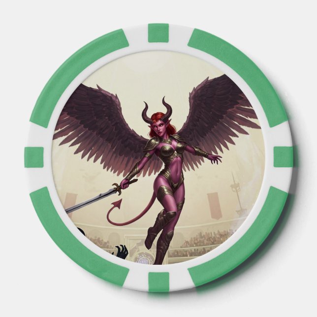 Fichas De Póquer Chips Devil Angel Poker - Donde las leyendas son f (Anverso)