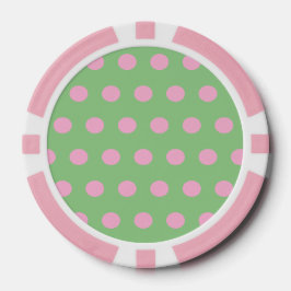 Fichas De Póquer Chips Polka Dot Poker (Sage Green & Pastel Pink)