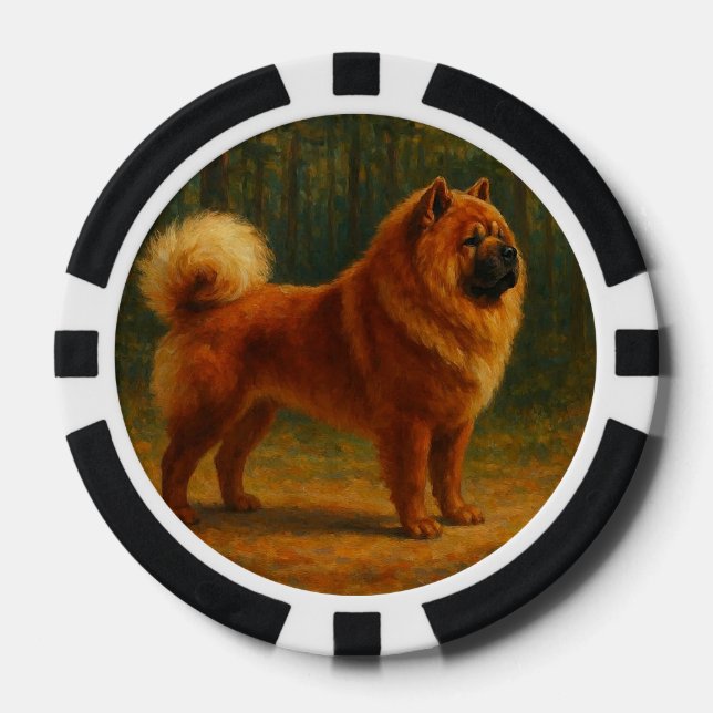 Fichas De Póquer Chow Chow (Anverso)