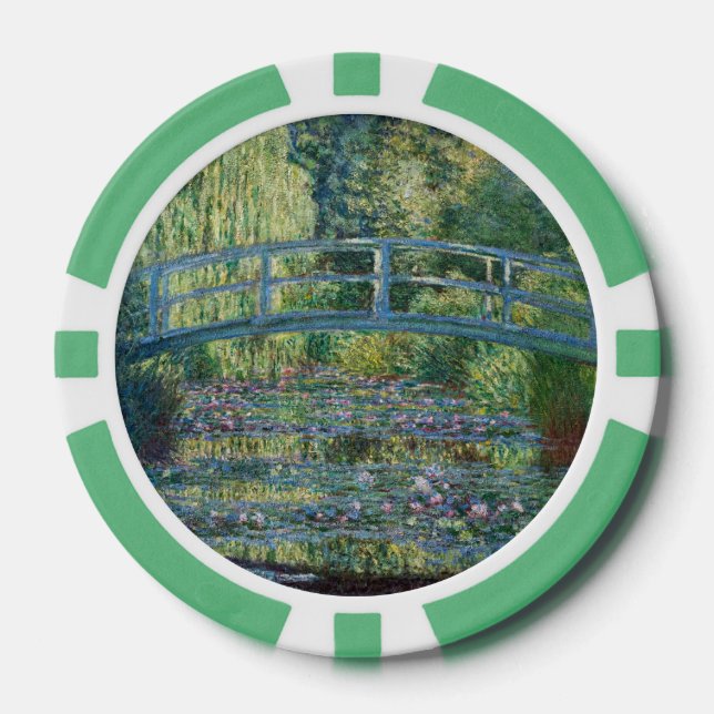 Fichas De Póquer Claude Monet - estanque de Lily del Agua, Armonía  (Anverso)