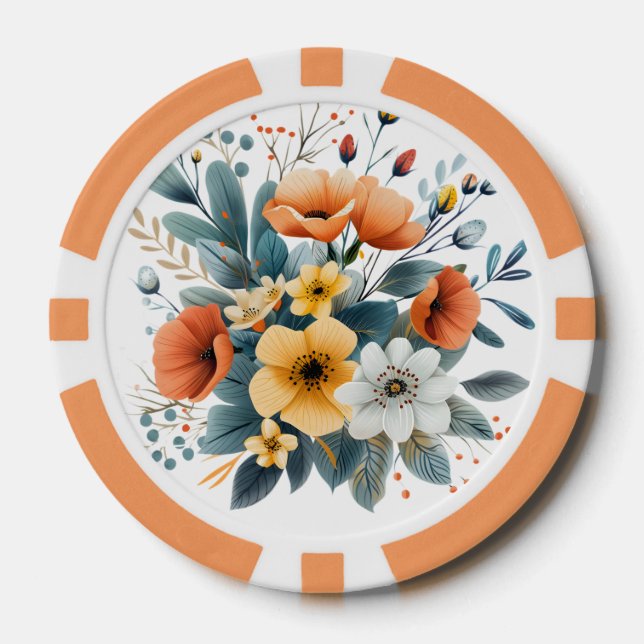 Fichas De Póquer Clipart Flores Boho Día de la Madre-61983 (Anverso)
