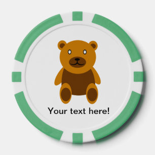 Fichas De Póquer Clíparte de oso de peluche marrón