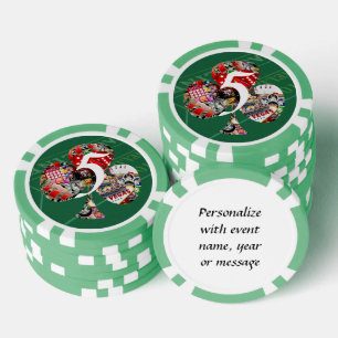 Fichas De Póquer Club - Forma de la tarjeta de juego de Las Vegas