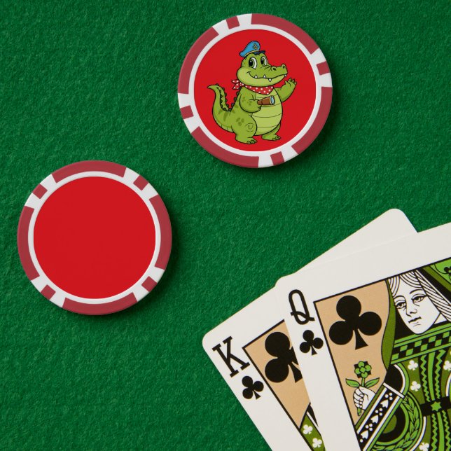 Fichas De Póquer cocodrilo (Mesa de Poker (Doble))