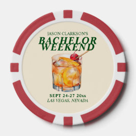 Fichas De Póquer Cóctel Old Fashioned Fin de Semana para Solteros