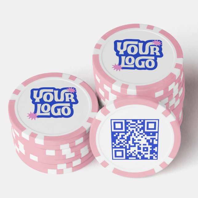 Fichas De Póquer Código QR Logo Promocional Regalo Empresarial (Pila)