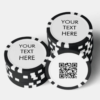 Fichas De Póquer Código QR promocional de texto comercial personali