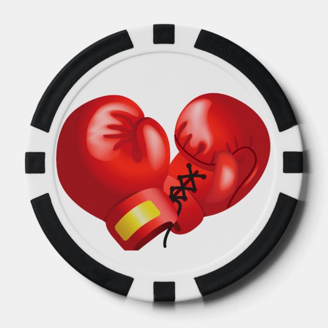 Fichas de póquer con diseño de boxeo (Anverso)