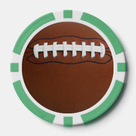 Fichas de póquer con diseño de fútbol americano