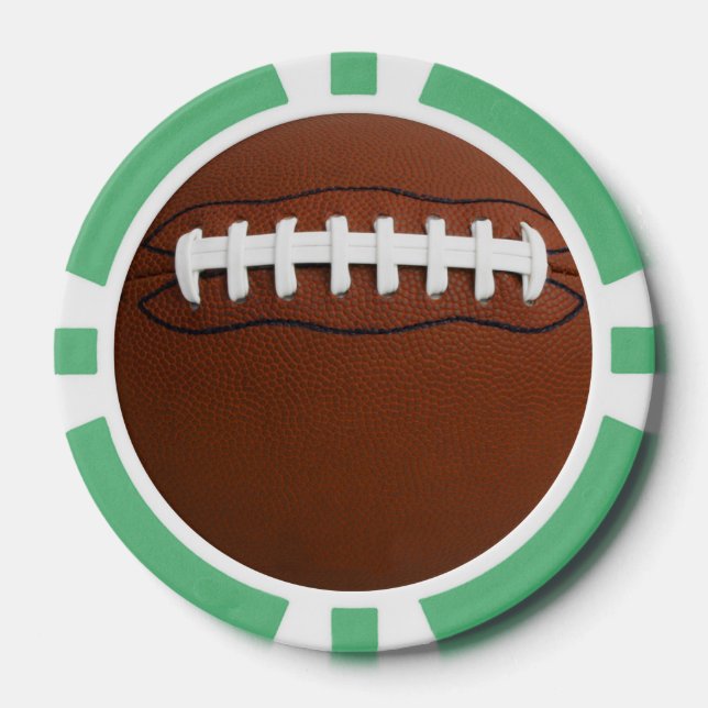 Fichas de póquer con diseño de fútbol americano (Anverso)