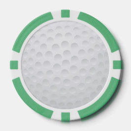 Fichas de póquer con diseño de golf