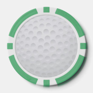 Fichas de póquer con diseño de golf