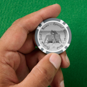 Fichas de póquer con foto personalizada y texto pe