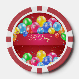 Fichas De Póquer Configuración de cumpleaños B Day