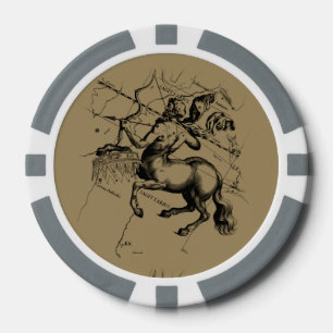 Fichas De Póquer Constelación de Sagittarius Hevelius alrededor de 