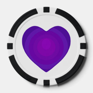 Fichas De Póquer Corazones Morados Late