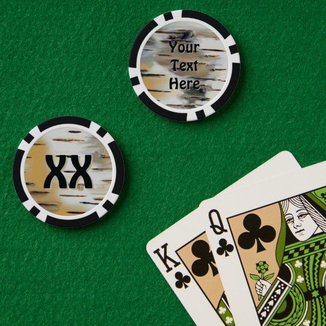 Fichas De Póquer Corteza de abedul (Mesa de Poker (Doble))